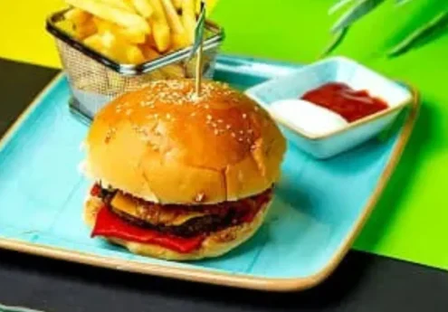 Frische Zutaten im Restaurant München , Classic Cheeseburger