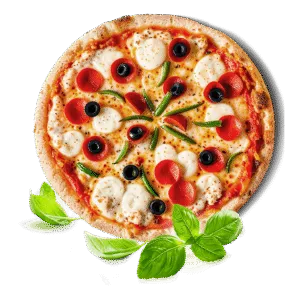 Pizza Hawaii mit Schinken und Ananas