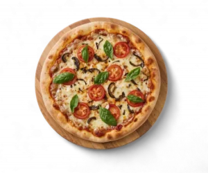 Knusprige Pizza Margherita aus dem Ofen der Maliko Food Lounge München