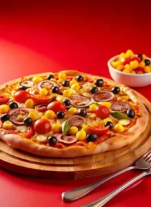 Knusprige Pizza Prosciutto mit Schinken und Mozzarella