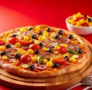 Knusprige Pizza Prosciutto mit Schinken und Mozzarella